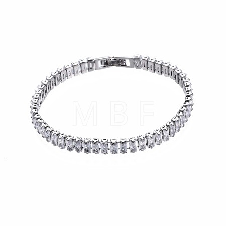 Cubic Zirconia Classic Tennis Bracelet ZIRC-S067-073A-NF-1