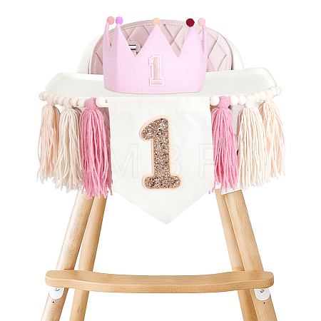 Polyester Braided Tassel Banners HJEW-WH0039-48D-1