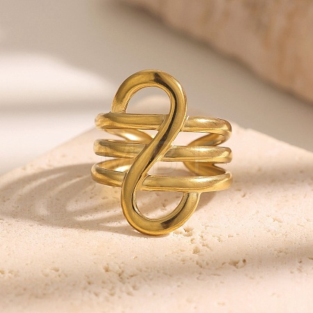 Line 304 Stainless Steel Cuff Open Rings WGE83BC-01-1