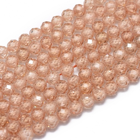 Cubic Zirconia Beads Strands G-G792-47-08C-1