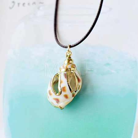 Natural Conch and Shell Pendant Necklaces YJ0466-8-1