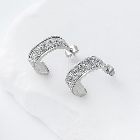 304 Stainless Steel Stud Earrings JA5622-1