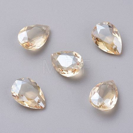 Glass Rhinestone Pendants RGLA-A024-H01-001GS-1