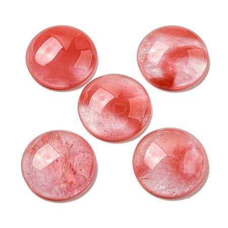 Cherry Quartz Glass Cabochons G-C115-02A-04-1