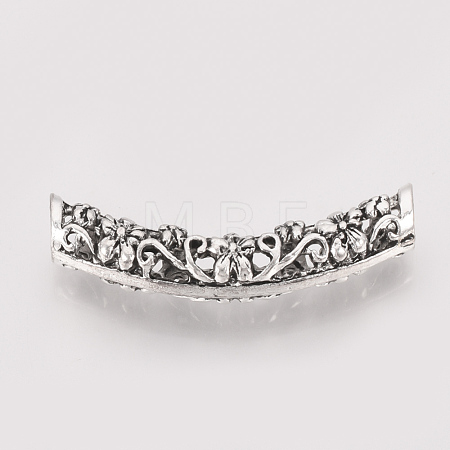 Tibetan Style Alloy Tube Beads X-TIBE-T011-86AS-LF-1