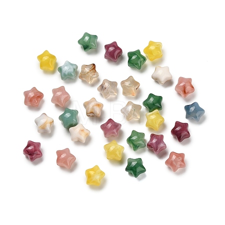 Gradient Color Opaque Acrylic Beads SACR-P035-07-1