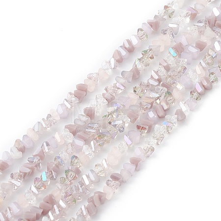 Gradient Color Electroplate Glass Bead Strands GLAA-E042-02C-1