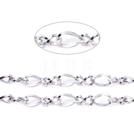 Tarnish Resistant 304 Stainless Steel Figaro Chains CHS-I001-09P-01-1