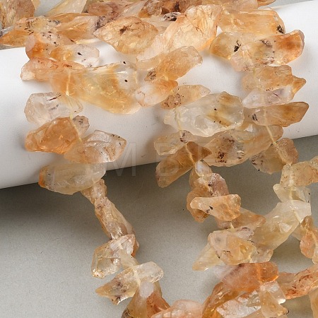 Heated Natural Citrine Beads Strands G-L650-J01-01-1