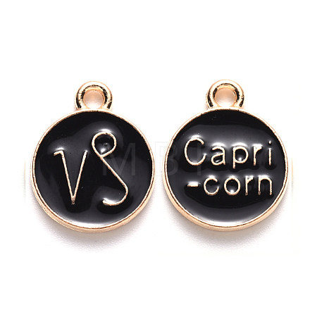 Alloy Enamel Pendants X-ENAM-S124-01A-08E-1