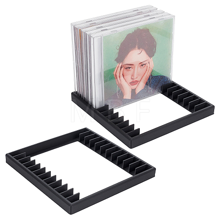 12 Grids Plastic CD Storage Racks AJEW-WH0880-38-1