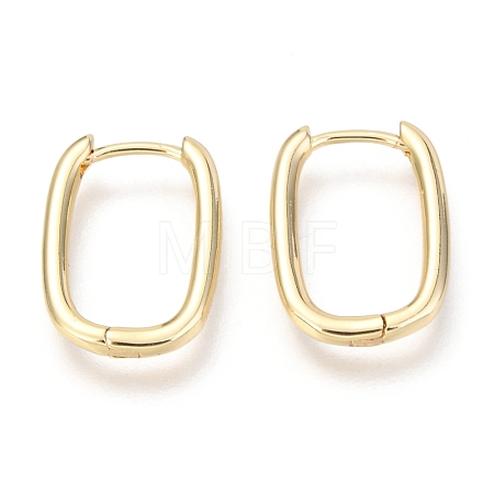 Brass Huggie Hoop Earrings EJEW-F245-07G-1