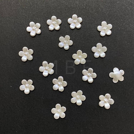 ABS Plastic Imitation Pearl Cabochons MACR-F028-22-01-1