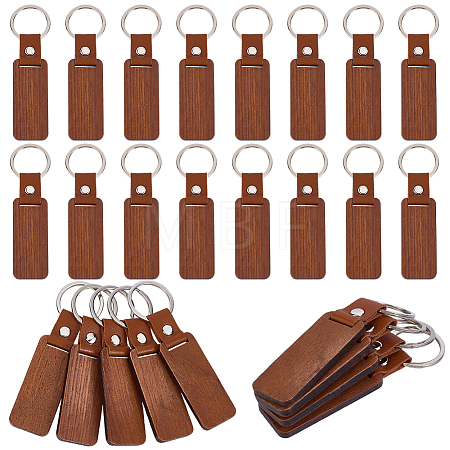 25Pcs PU Leather Keychains KEYC-CY0001-06-1