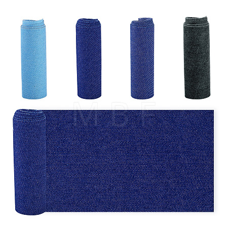 4Pcs 4 Colors Denim Cloth Iron on Sew on Patches SENE-TA0001-04-1