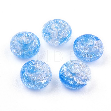 Transparent Crackle Acrylic Beads MACR-E025-30B-1