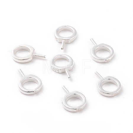 925 Sterling Silver Screw Eye Peg Bails STER-D035-42S-1