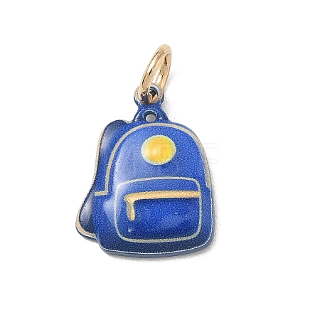 Spray Painted Brass Pendants KK-CBAEB58-07A-1