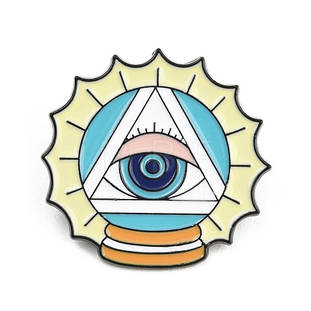 Evil Eye Alloy Enamel Brooch JEWB-K018-37D-EB-1