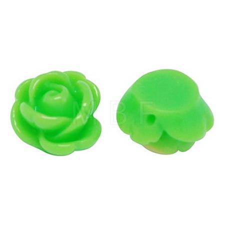 Opaque Rose Flower Resin Beads X-CRES-B1029-A24-1