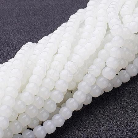 Imitation Jade Glass Beads Strands GMR6mmC26-1