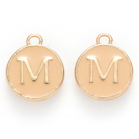 Golden Plated Alloy Enamel Charms ENAM-S118-06M-1