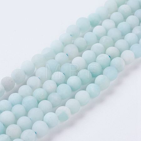 Natural Amazonite Beads Strands G-J376-19F-4mm-1