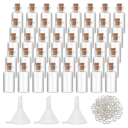 100Pcs Glass Bottle Bead Containers AJEW-GO0005-24-1