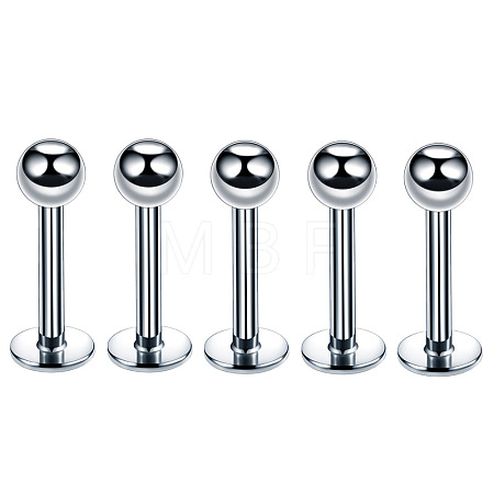 304 Stainless Steel Round Internally Threaded Labrets for Women Men WG9B6EB-02-1