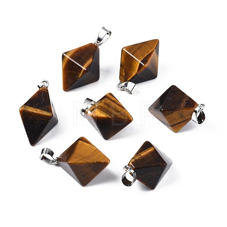 Natural Tiger Eye Pendants G-N326-107D-1