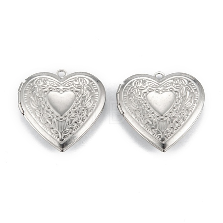 Non-Tarnish 316 Surgical Stainless Steel Locket Pendants STAS-C026-01P-1