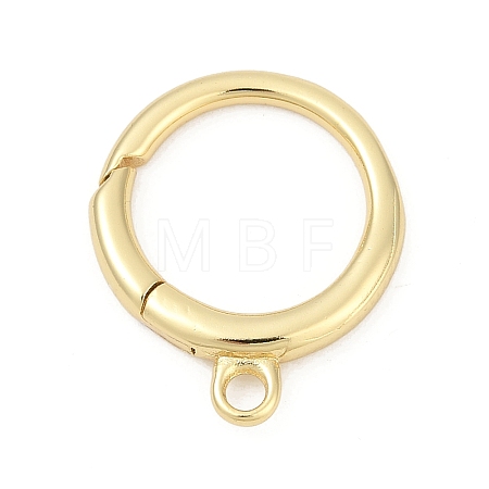 Brass Spring Gate Rings KK-U062-50G-1