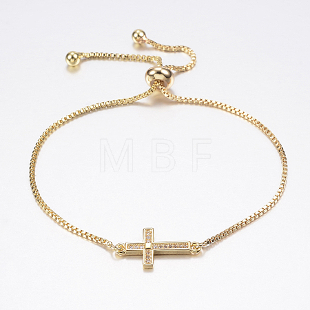 Adjustable Brass Bolo Bracelets BJEW-P200-11G-1