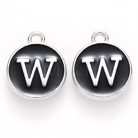 Platinum Plated Alloy Charms ENAM-S118-02W-P-1