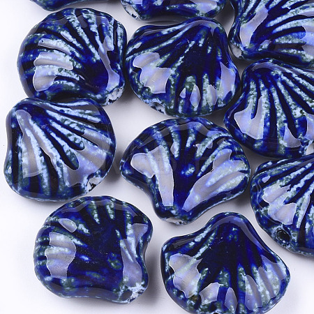 Handmade Porcelain Beads X-PORC-S498-36B-1