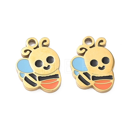 304 Stainless Steel Enamel Pendants SA-CBA0F3B-36G-03-1
