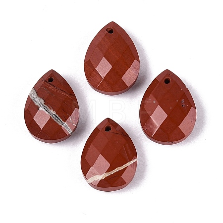 Natural Red Jasper Pendants G-N362-13I-1