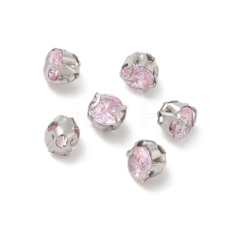 Round Stainless Steel Prong Settings STAS-M104-01I-1