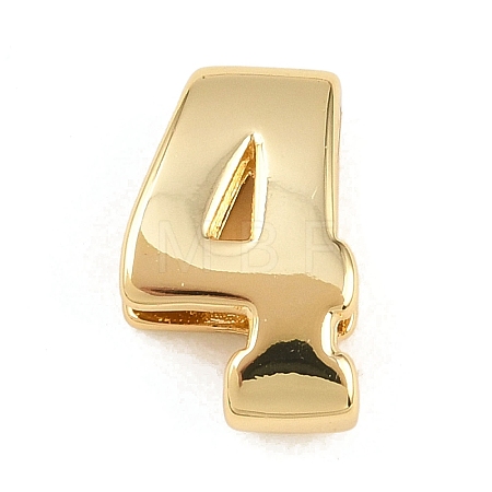 Number 4 Brass Beads KK-B167-B167-26G-04-1