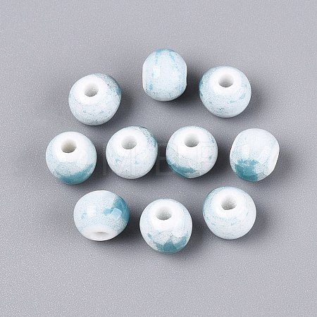 Handmade Crackle Porcelain Beads PORC-Q008-06B-07-1