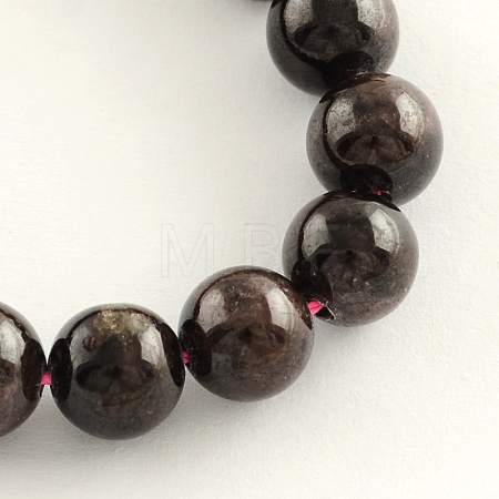 Natural Garnet Gemstone Beads Strands G-R263-9mm-1