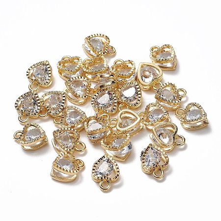 Heart Alloy Charms ZIRC-R007-043A-03-1