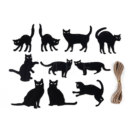 10Pcs UV Single Face Printed Wood Pendant Decorations WOOD-N020-16-1