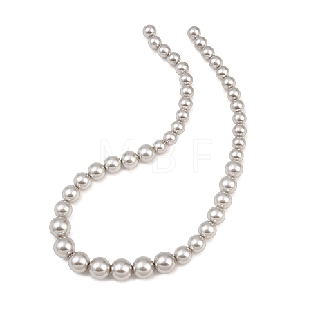 Electroplated Glass Pearl Graduated Beads Strands BSHE-C011-03D-1