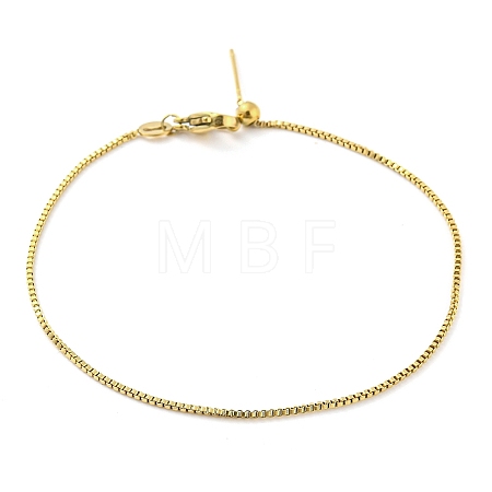 304 Stainless Steel Add a Bead Adjustable Box Chains Bracelets for Women BJEW-M307-01A-G-1