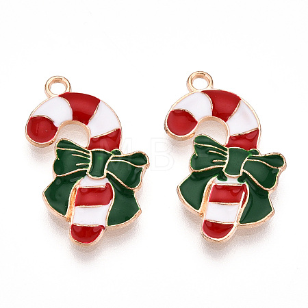 Christmas Theme Alloy Enamel Pendants ENAM-N056-403C-1