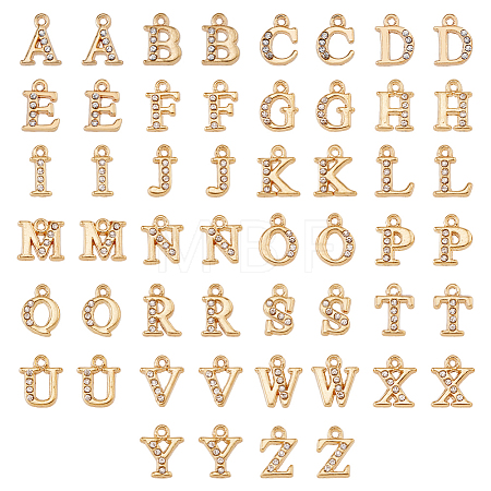 2 Sets Alloy Rhinestone Charms ALRI-DC0001-07-1