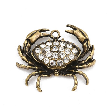 Alloy Rhinestone Pendants RB-CBA18BA-05AB-1
