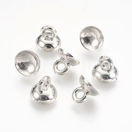Plastic Bead Cap Pendant Bails KY-I003-02P-1