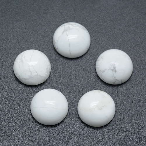 Natural Howlite Cabochons G-P393-R32-4MM-1